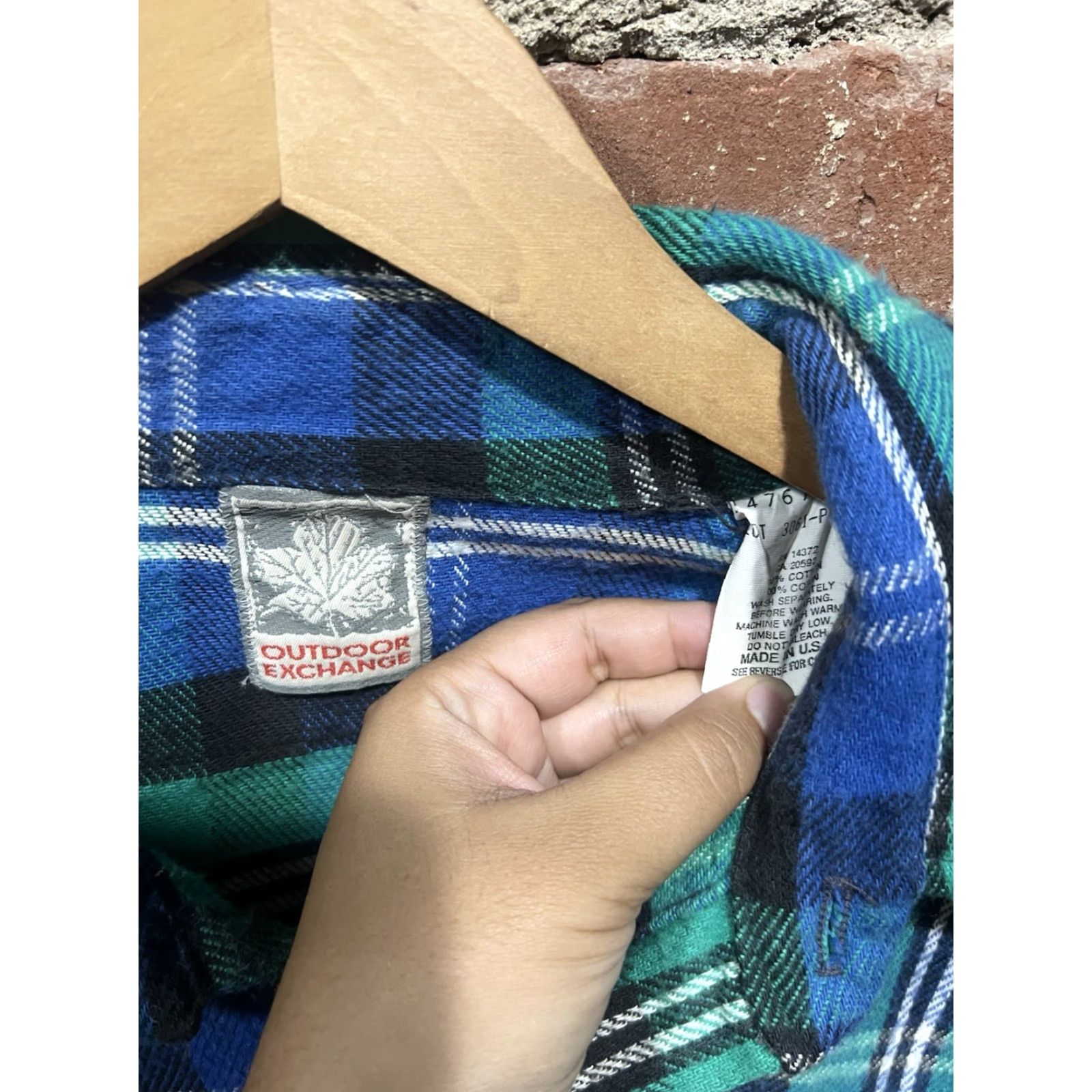 Vintage VINTAGE Outdoor Exchange Button-Up Shirt Mens XL Green Flannel Cotton Plaid Long Sleeve Casual Size US XL / EU 56 / 4 - 2 Thumbnail