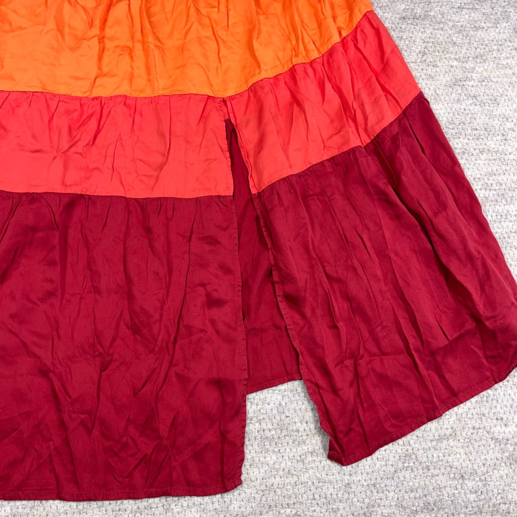 Marine Layer Marine Layer Skirt Womens L Midi Pink Colorblock Lyocel Slit Bohemian Festival Hippie Size 36" / US 14 / IT 50 - 5 Thumbnail