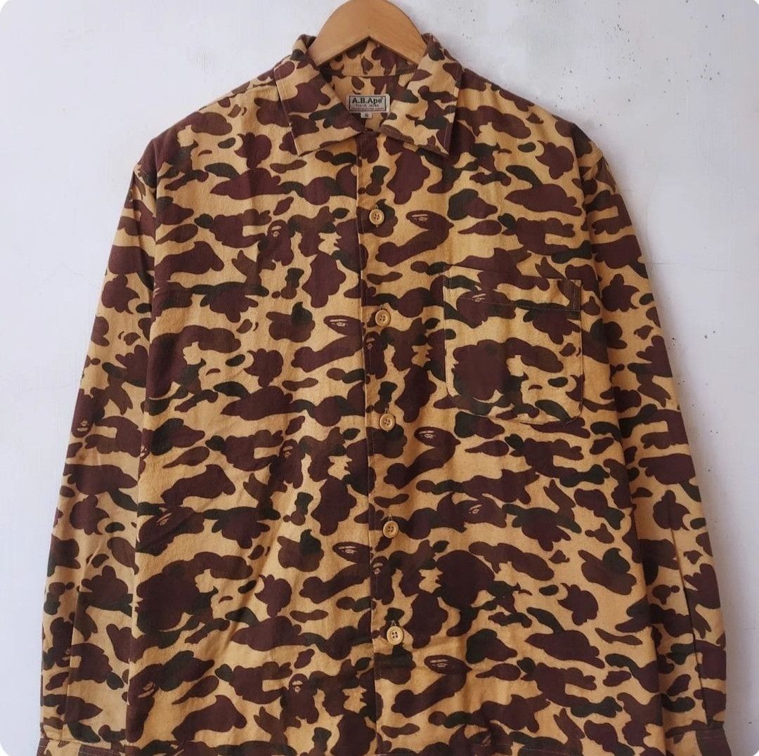 Bape Vintage BAPE 1st Camo Long Sleeve Button Shirt Size US S / EU 44-46 / 1 - 2 Thumbnail