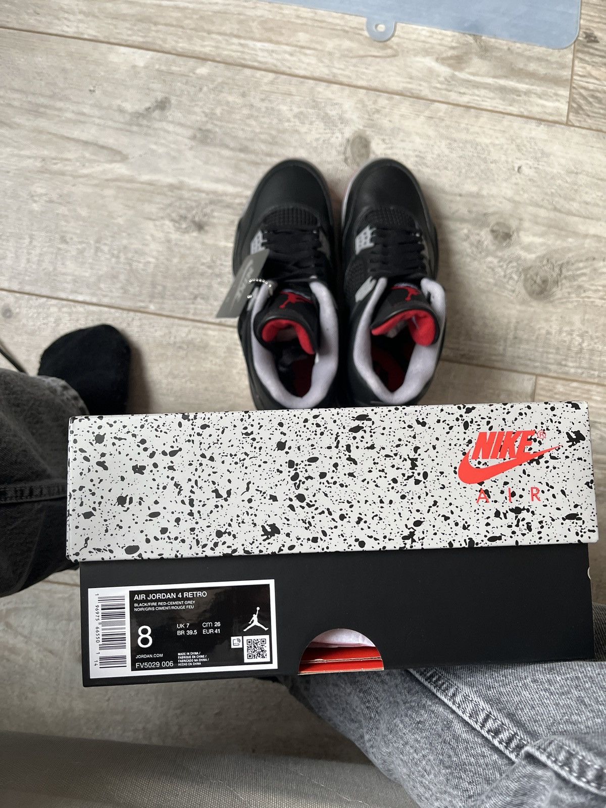 Jordan Brand × Nike Jordan 4 Bred Reimagined Size US 8 / EU 41 - 7 Thumbnail