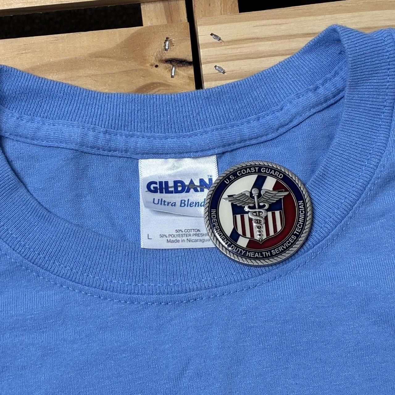 Gildan D.A.R.E. Blue Y2K Ed Hardy-Style Tee Size Large Size US L / EU 52-54 / 3 - 3 Thumbnail