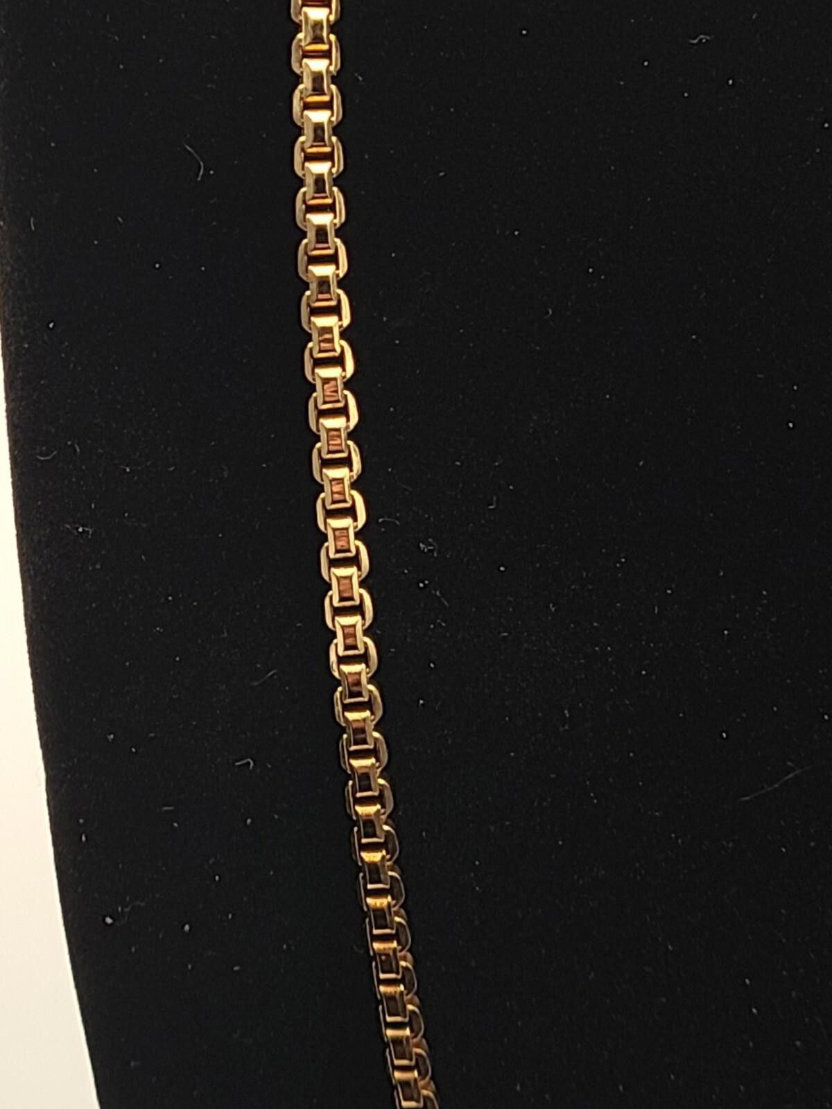 Cutler and Gross Signed Grosse 73 Germany Gold Tone 32" Box Chain Necklace Size ONE SIZE - 4 Thumbnail