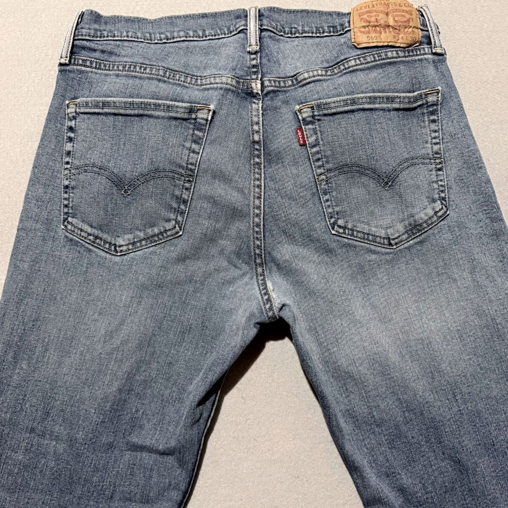 Levi's Levi’s 559 Jeans Men Blue Denim Straight Leg Low Rise Distressed 34x30 Jeans Size US 34 / EU 50 - 4 Thumbnail