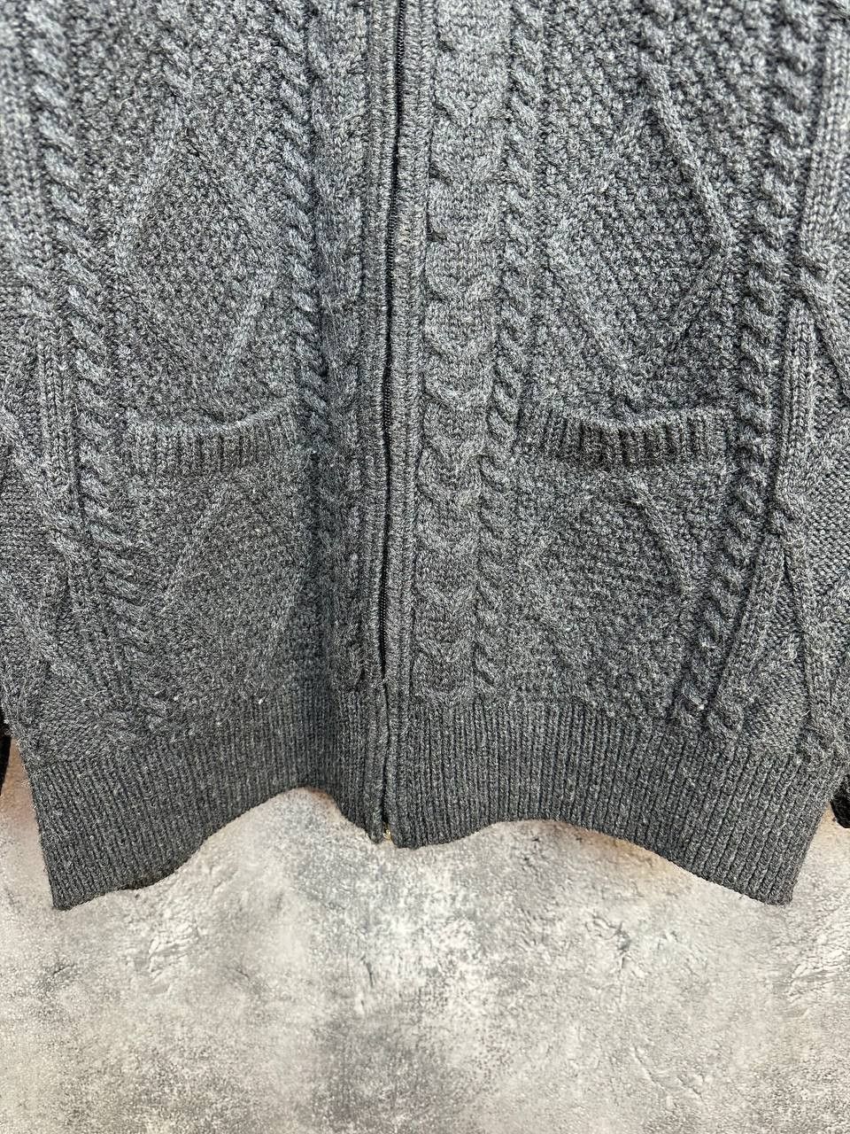 Vintage Blarney Woollen Mills Aran Full Zip Sweater Wool Knit Size US XL / EU 56 / 4 - 7 Thumbnail