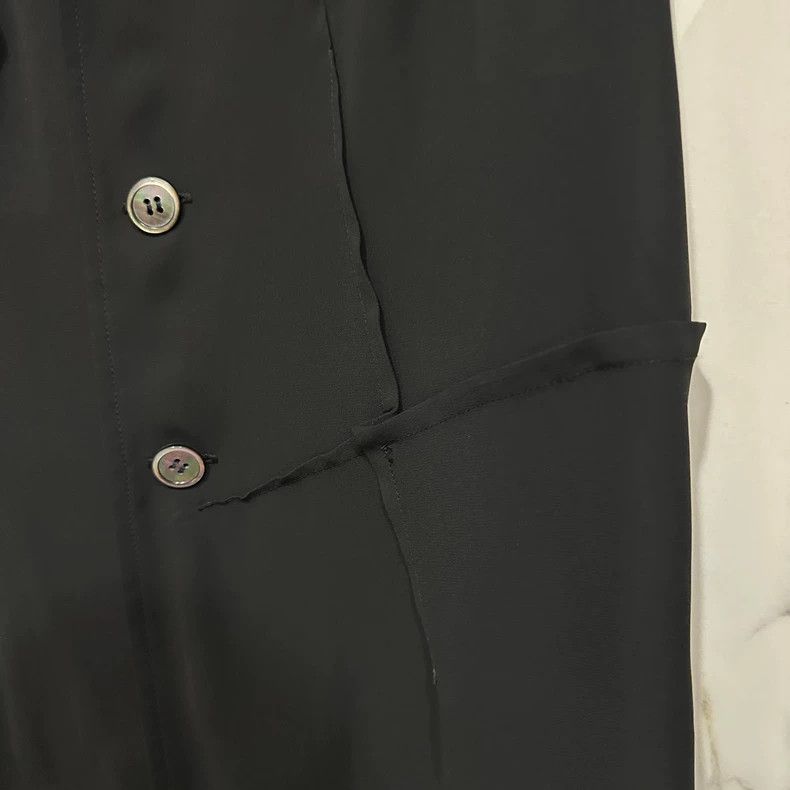 Comme des Garcons Comme Des Garcons Black short-sleeved shirt. Irregular lin Size S / US 4 / IT 40 - 4 Thumbnail