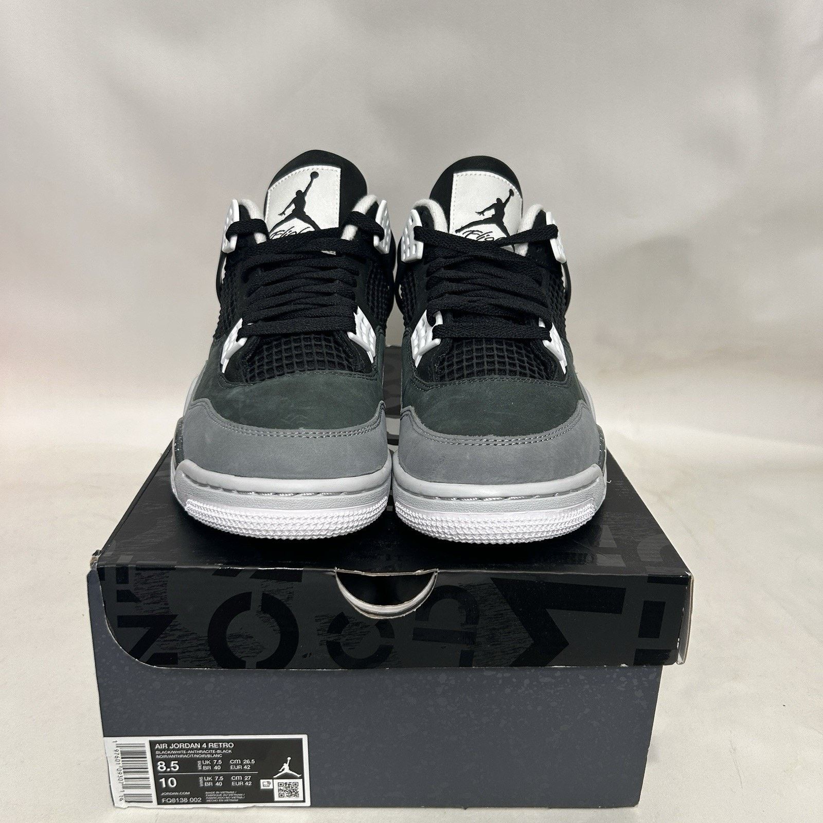 Nike Nike Jordan 4 Retro OG “Fear/Black White Grey” Size US 8.5 / EU 41-42 - 2 Thumbnail