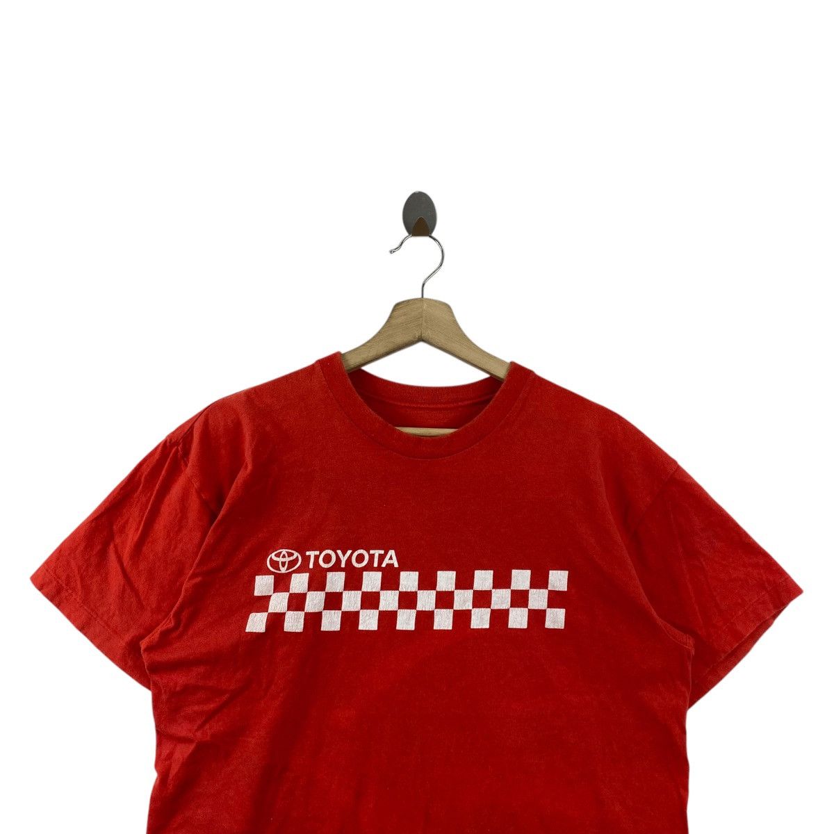Vintage Vintage TOYOTA Motor Sports Racing Formula One Red Short Size US M / EU 48-50 / 2 - 2 Thumbnail