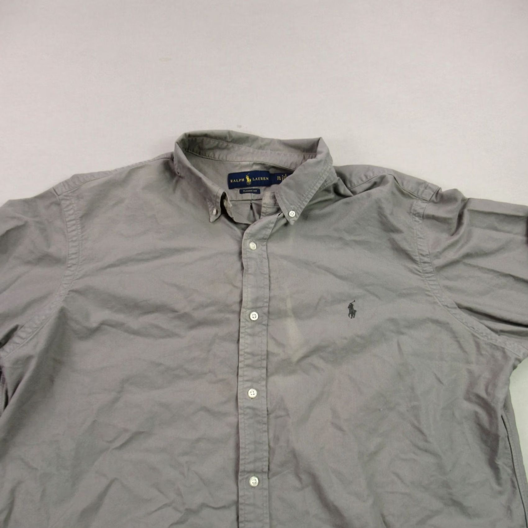 Polo Ralph Lauren Ralph Lauren Shirt Mens 2XL Long Sleeve Lightweight Button Front Gray Classic Size US XXL / EU 58 / 5 - 4 Thumbnail