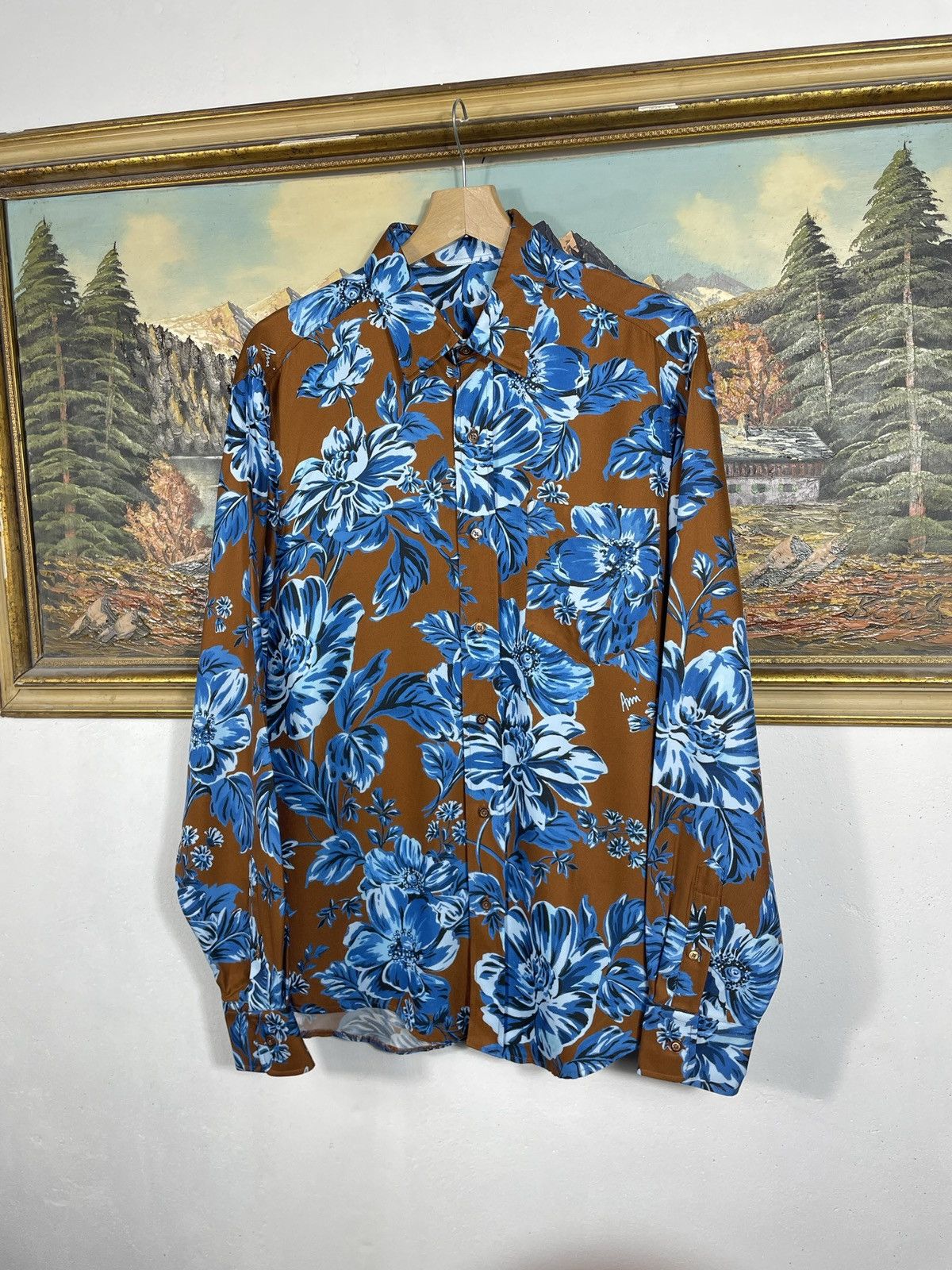 AMI Ami Multicolor Floral Shirt Hawaii Old Money Luxury Premium Size US XL / EU 56 / 4 - 3 Thumbnail