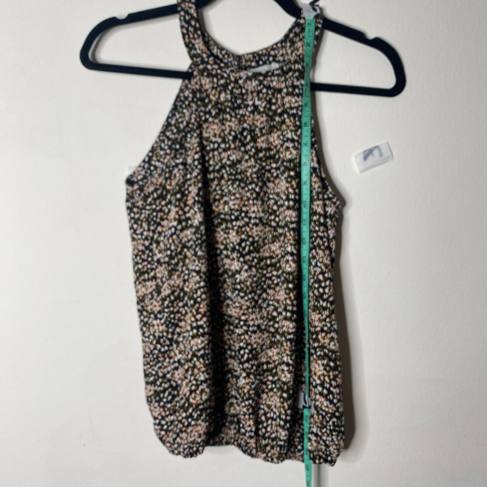 Other Allison Joy Black Multi Print Halter Sleeveless Tank Blouse Size XS / US 0-2 / IT 36-38 - 10 Thumbnail