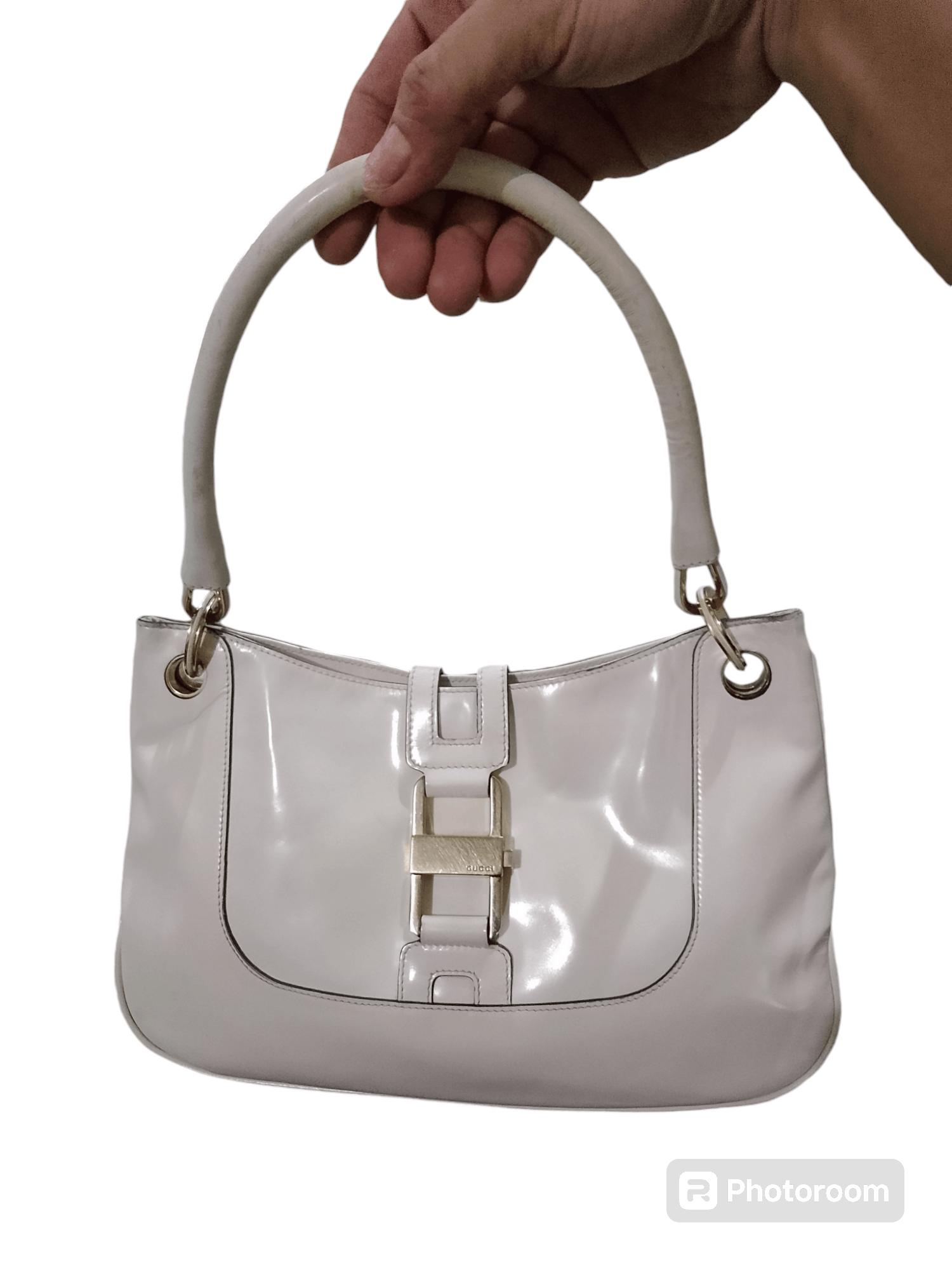 Gucci Gucci white patent jackie leather handbag Size ONE SIZE - 3 Thumbnail