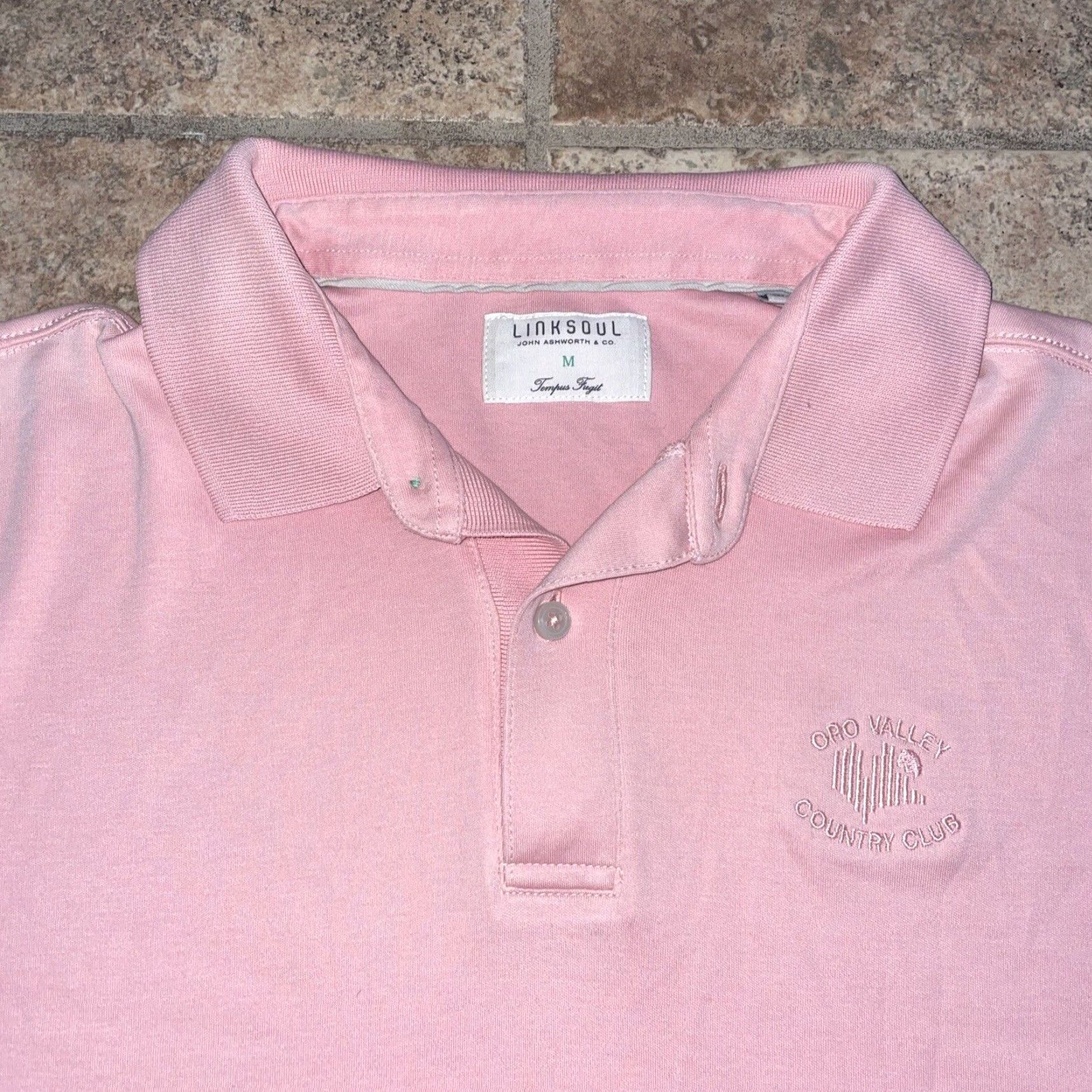 Vintage VINTAGE Linksoul Pink Polo Shirt Mens M Men's Polo Regular Size Size US M / EU 48-50 / 2 - 2 Thumbnail