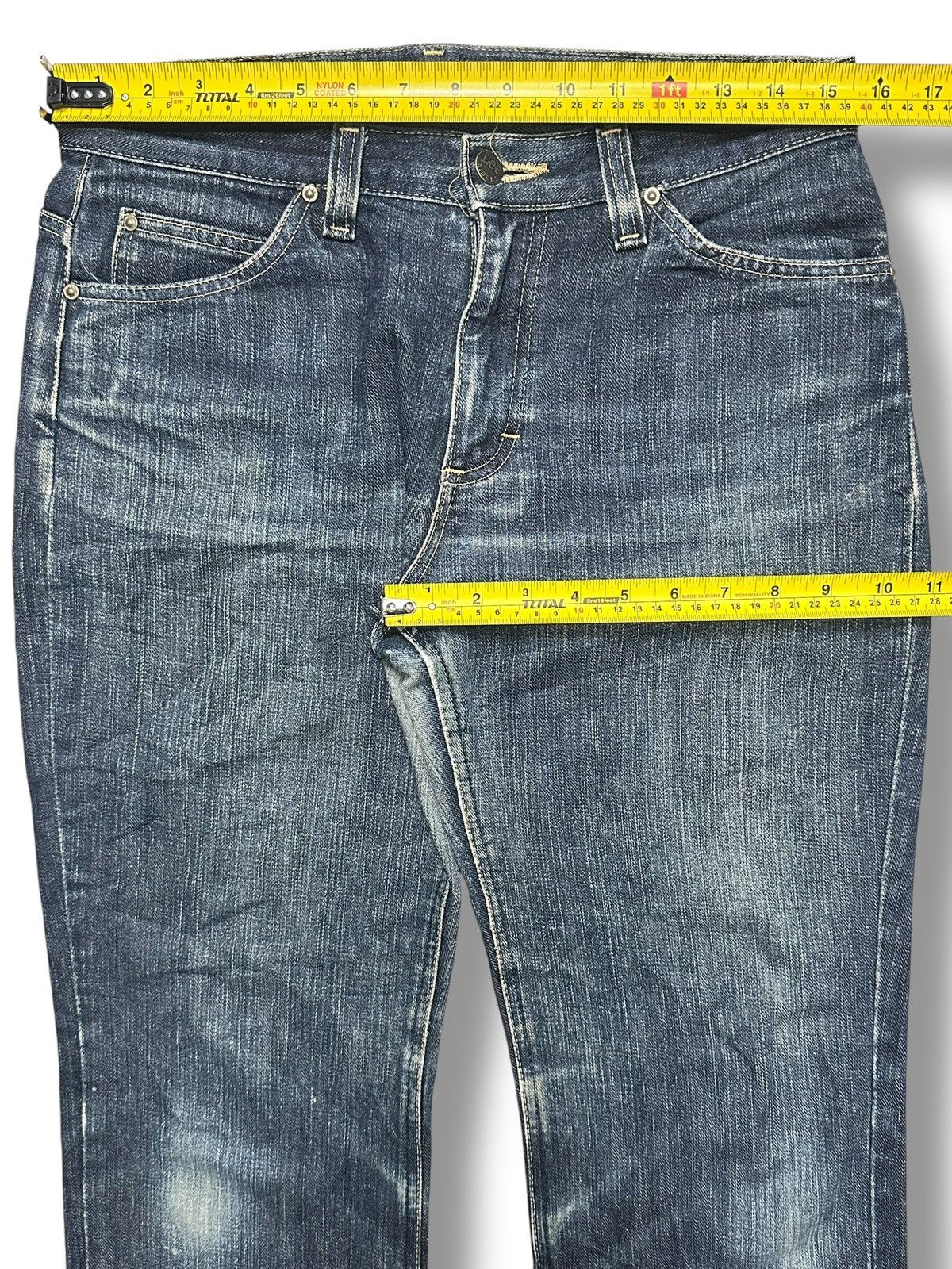 Lee Vintage Lee Riders Distressed Straight Leg Jeans Faded Wash Size US 31 - 15 Thumbnail