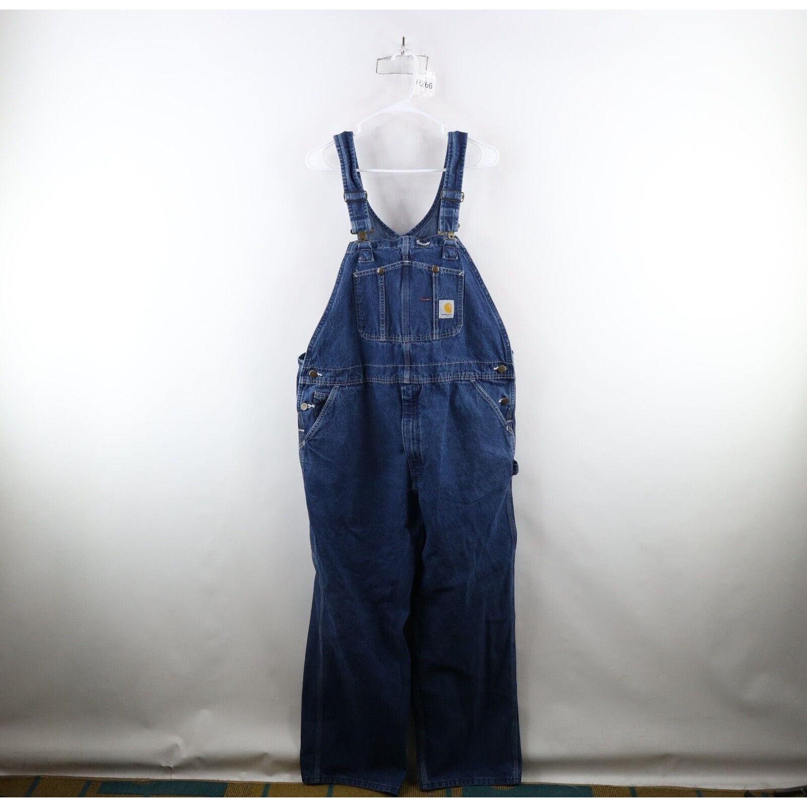 Carhartt × Vintage Vintage 90s Carhartt Distressed Spell Out Denim Overalls Size US 42 / EU 58 - 1 Thumbnail