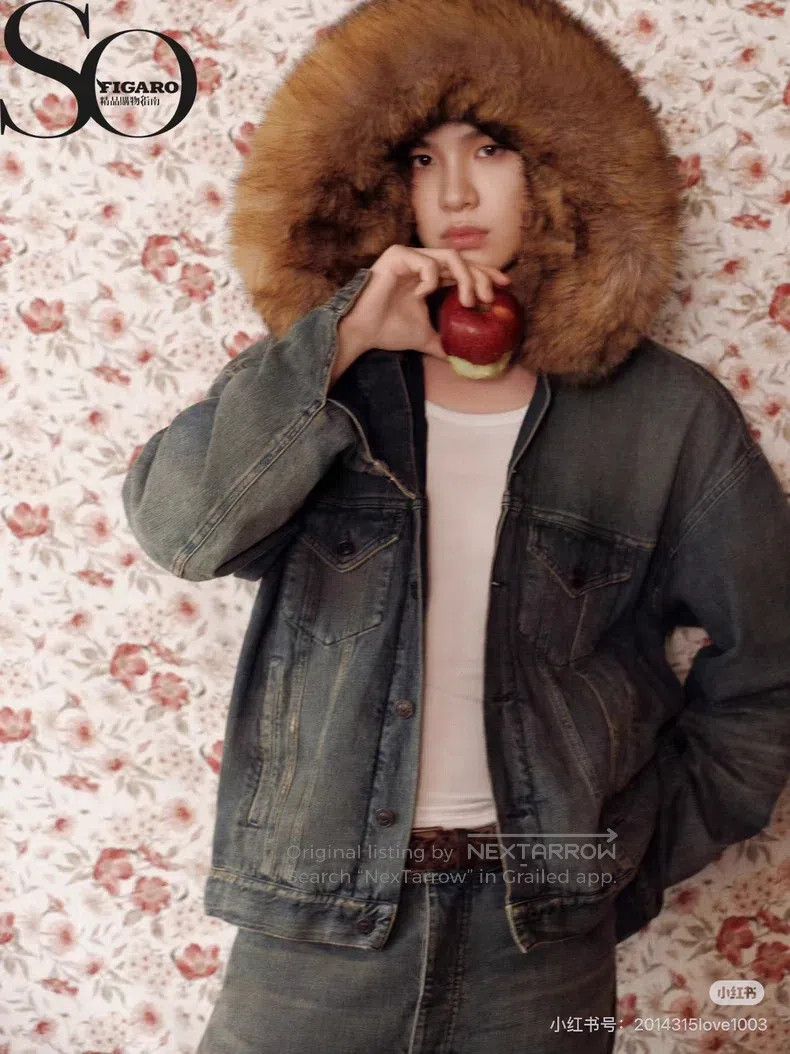 Balenciaga Balenciaga Hooded Big Collar Loose Denim Jacket Size US S / EU 44-46 / 1 - 6 Thumbnail