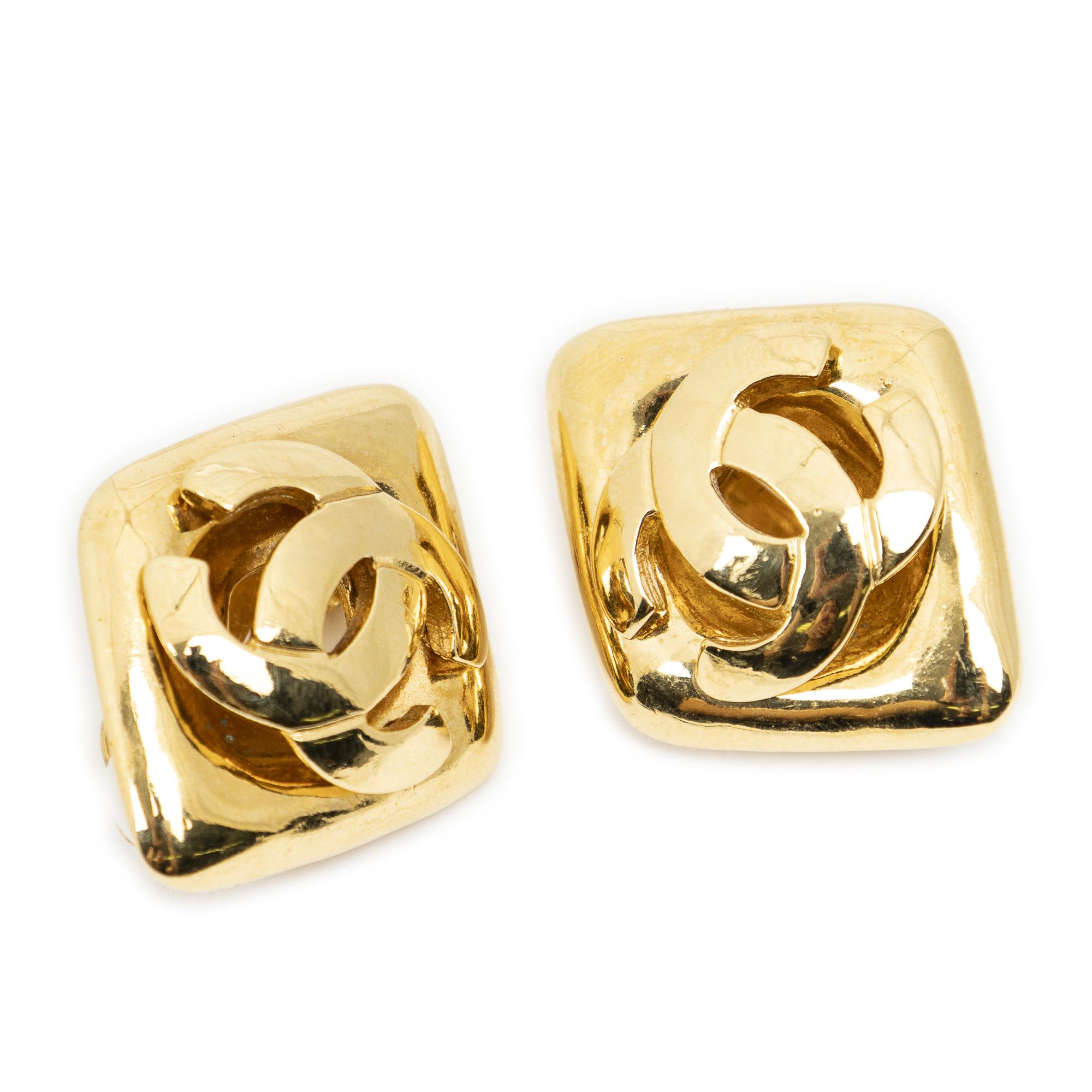 Chanel CC Diamond Shape Clip On Earrings Size ONE SIZE - 1 Thumbnail