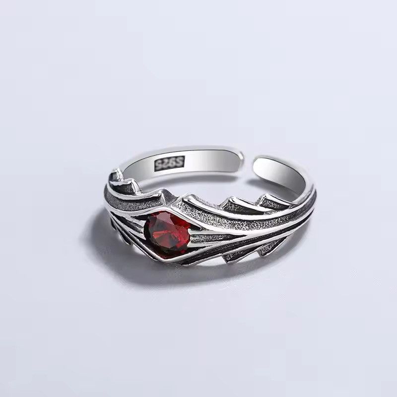 Jewelry Creative Red Zircon Rings Size ONE SIZE - 1 Thumbnail