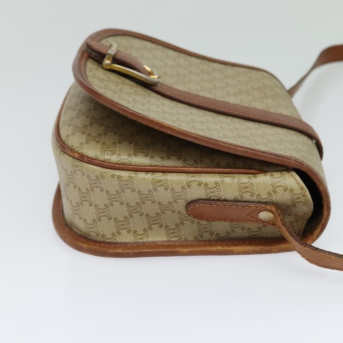 Celine CELINE Macadam Canvas Shoulder Bag Pvc Beige Gold Size ONE SIZE - 5 Thumbnail