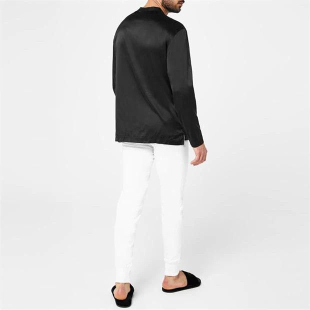 Tom Ford o1g2r1mq0724 Silk Henley Shirts in Black Size US XL / EU 56 / 4 - 6 Thumbnail
