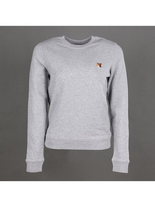 Maison Kitsune o1s22i1n1124 Fox Head Regular Fit Sweatshirt in Grey Size XS / US 0-2 / IT 36-38 - 1 Thumbnail