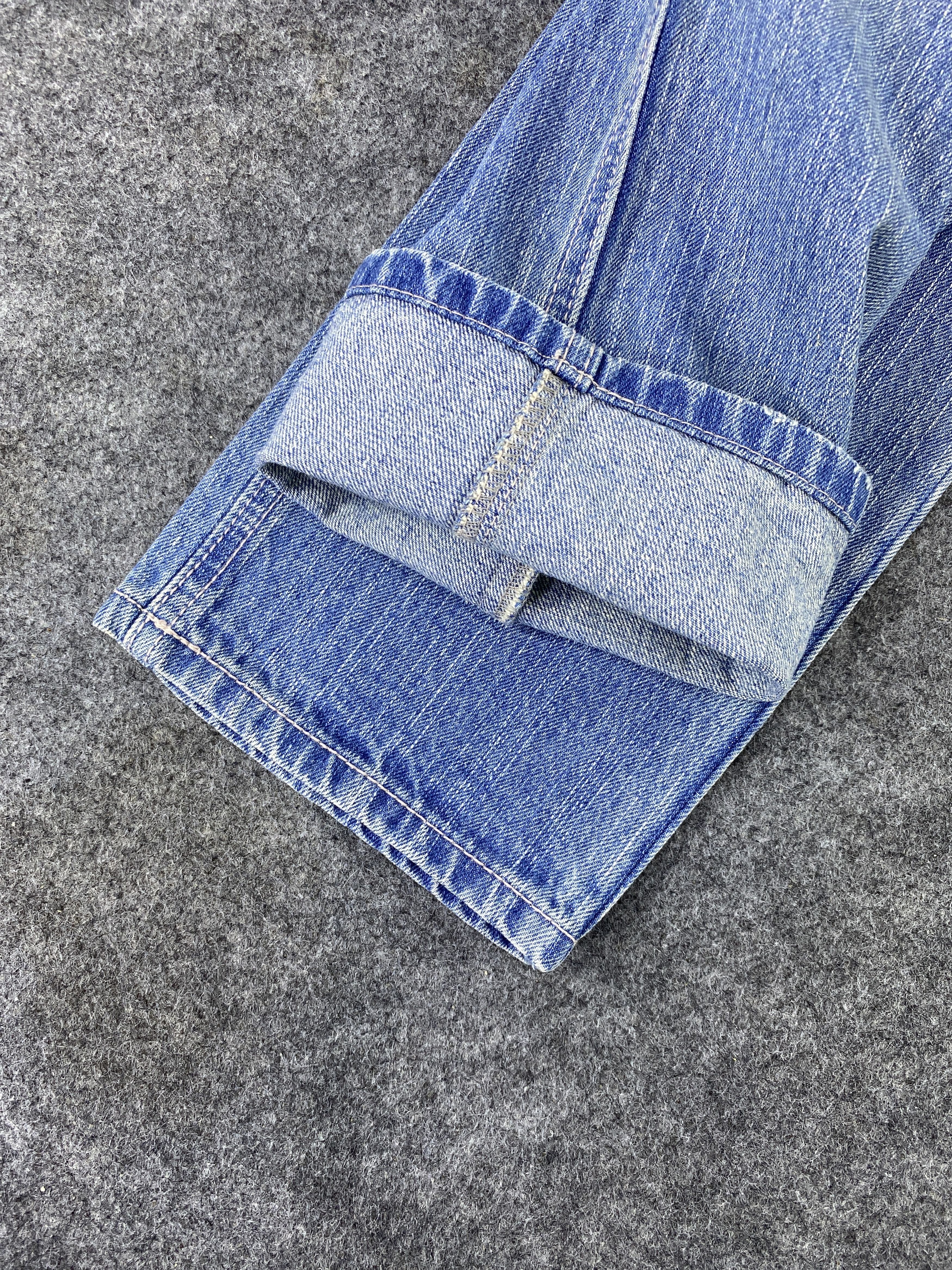 Japanese Brand Jeffley Distress Blue Jeans- J1108 Size 29" - 16 Thumbnail