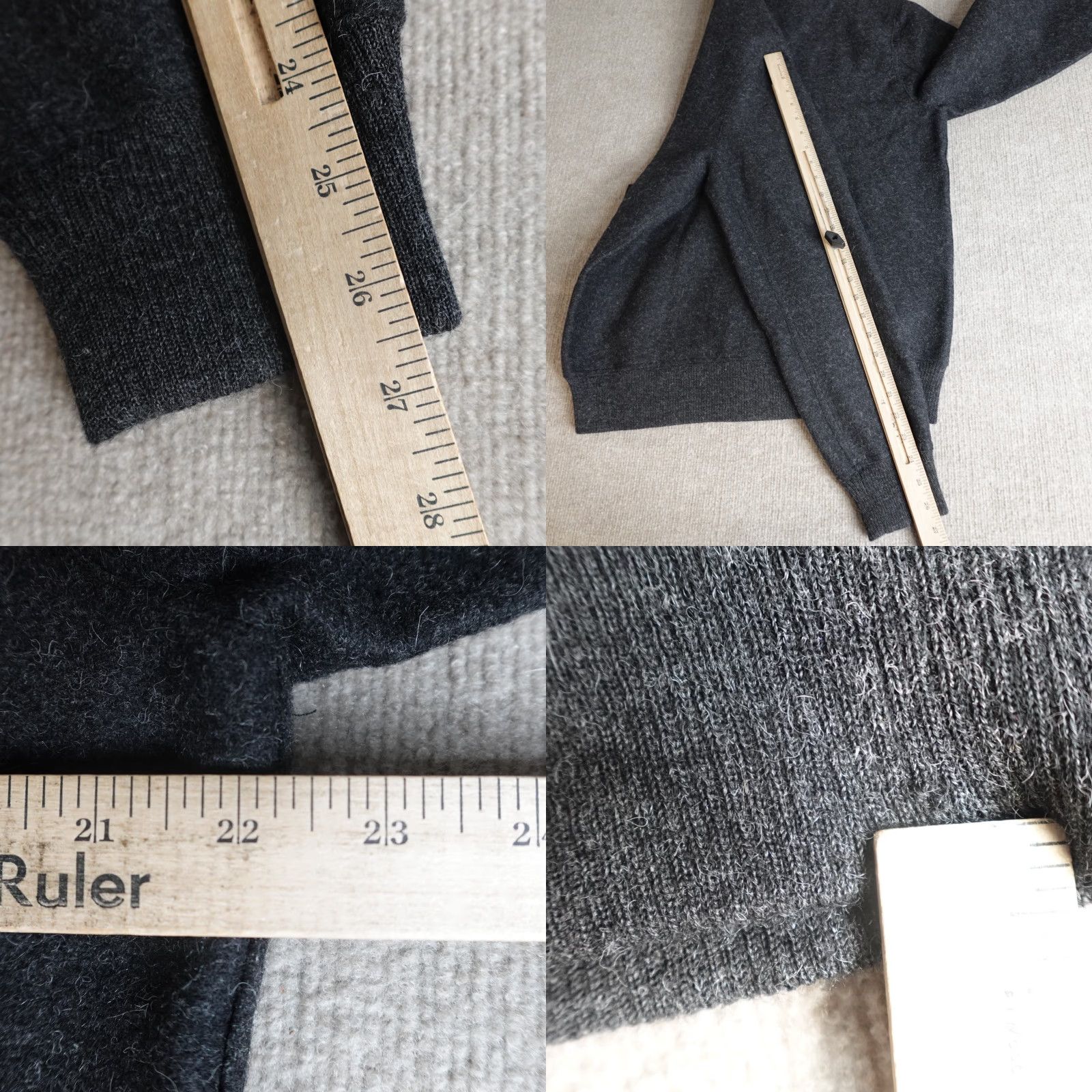 Vince Vince Jacket Mens L Gray Bomber Jacket Wool Nylon Alpaca Button Zip 80s Designer Casual Winter Spring Fall Satin Size US L / EU 52-54 / 3 - 8 Thumbnail