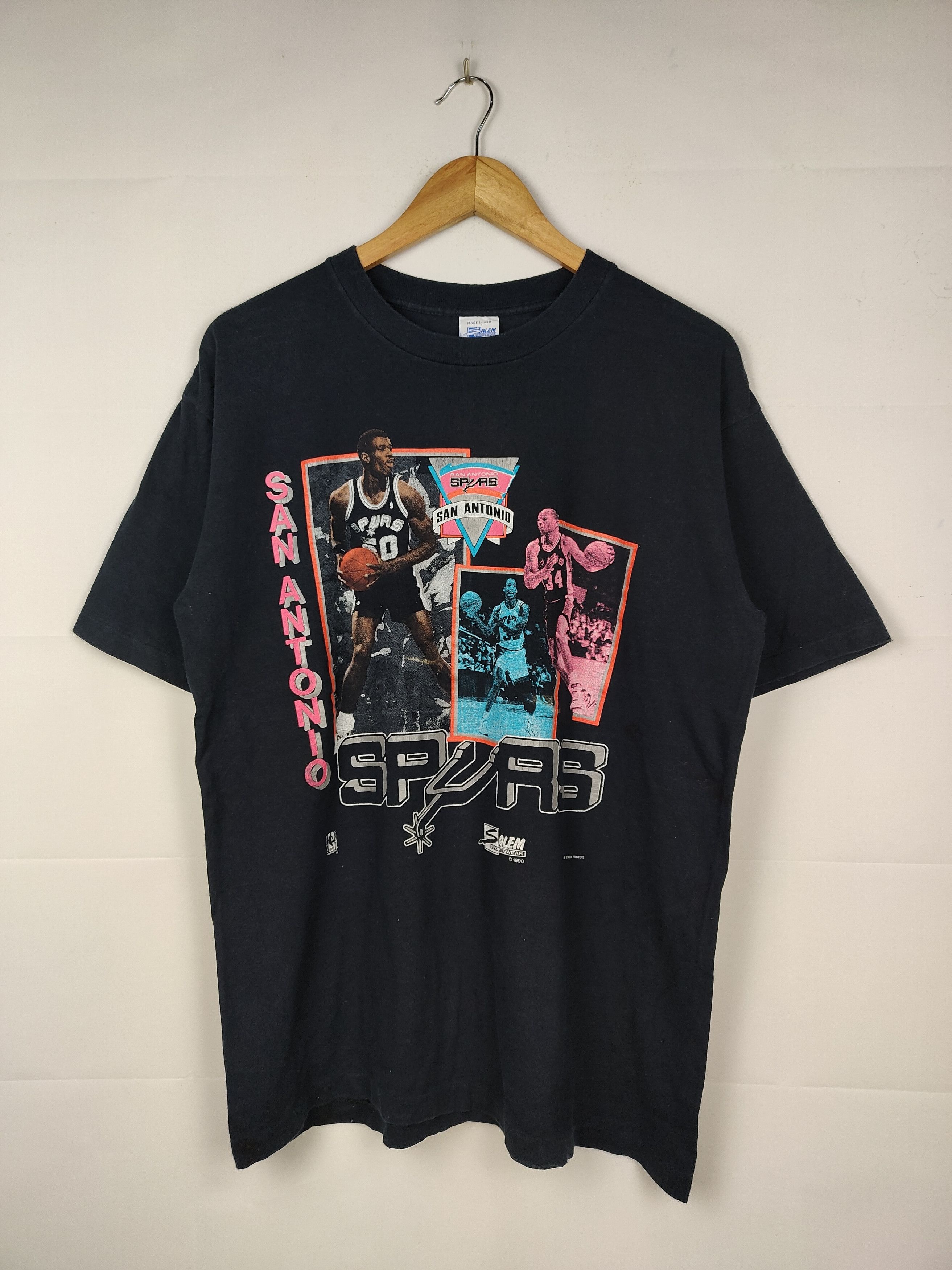 NBA × Salem Sportswear × Vintage Vintage 90s NBA Player San Antonio Shirt Size US L / EU 52-54 / 3 - 1 Thumbnail