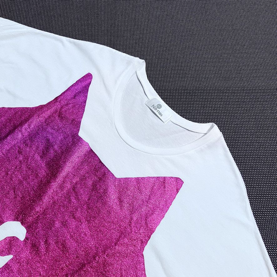 Issey Miyake × Ne-Net NE-NET NYA x ISSEY MIYAKE – Big Logo Pink Metallic T-shirt Size L / US 10 / IT 46 - 3 Thumbnail