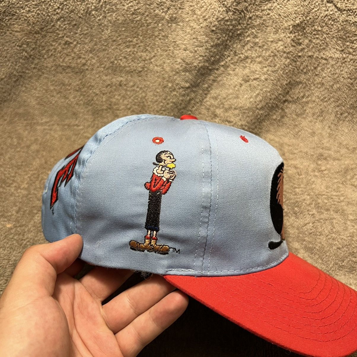 American Needle Vintage 90s Olive Popeye American Needle Snapback Hat Block Size ONE SIZE - 4 Thumbnail