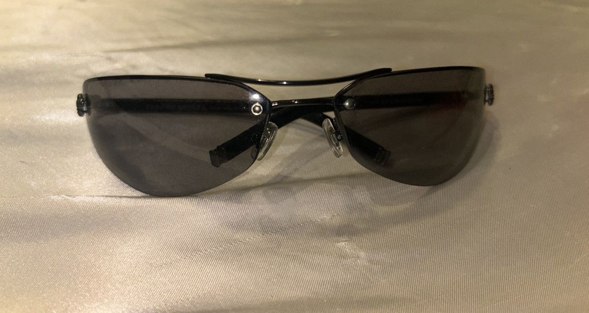Chrome Hearts CH Titanium x Black Leather ‘stratoliner’ Sunny’s Size ONE SIZE - 1 Thumbnail