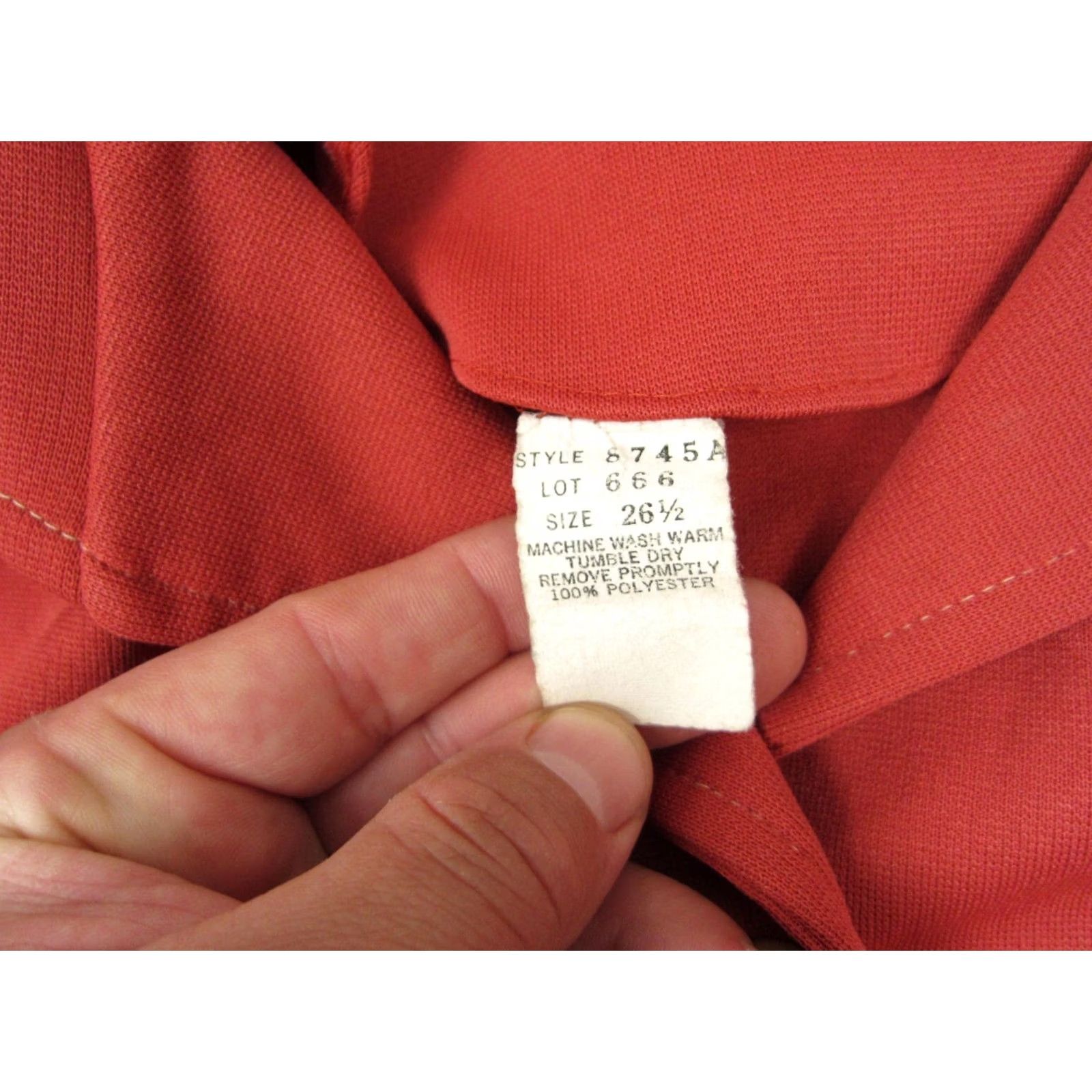 Etro VINTAGE Lady Jennifer Shirt Womens 26.5 Red Leisure Retro 60s 70s USA Size 4XL / US 24-26 - 4 Thumbnail