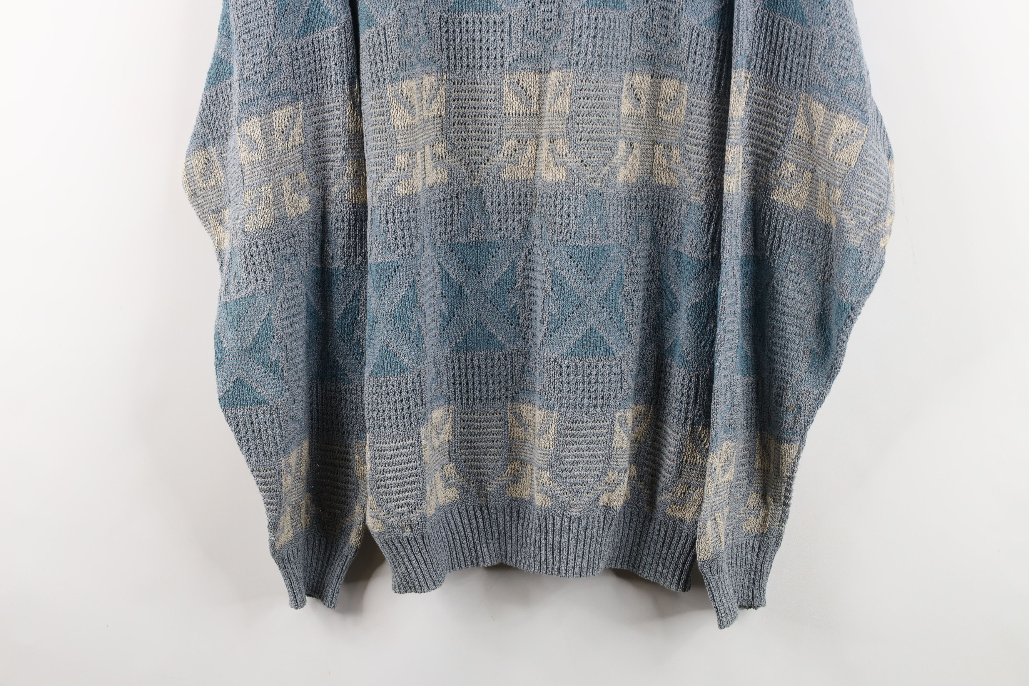 Vintage Vintage 90s Streetwear Ribbed Knit Crewneck Sweater Size US L / EU 52-54 / 3 - 3 Thumbnail