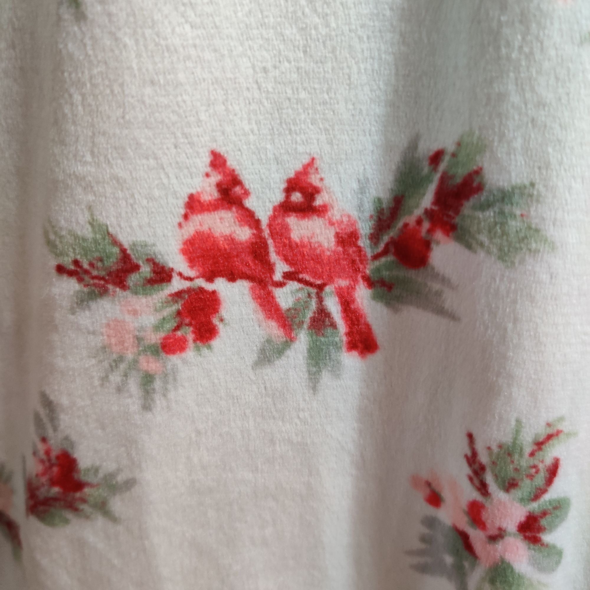 Laura Ashley Laura Ashley M White Floral Fleece Nightgown Lace Trim Cardi Size ONE SIZE - 8 Thumbnail