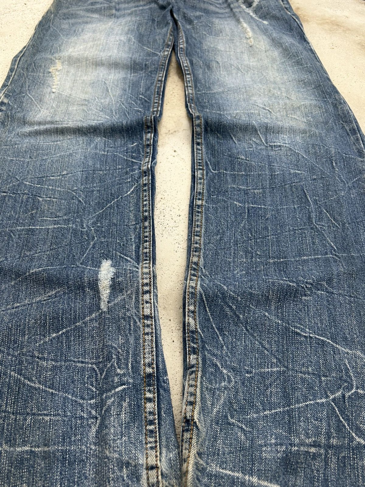 Le Grande Bleu (L.G.B.) Nylaus Distressed Y2K Clawn Marks Archive Rave Watanabe Size US 33 - 8 Thumbnail