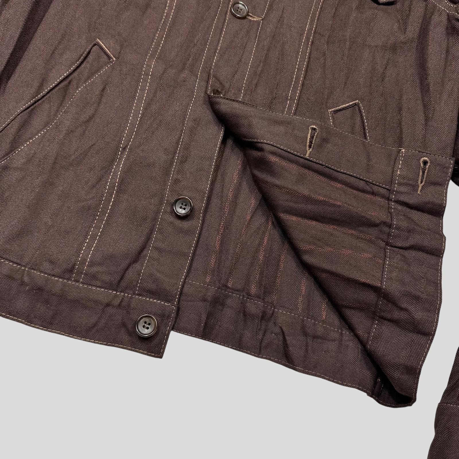 Comme des Garcons CDG Homme 2004 Crinkle Striped Work Jacket - L (M) Size US L / EU 52-54 / 3 - 2 Thumbnail