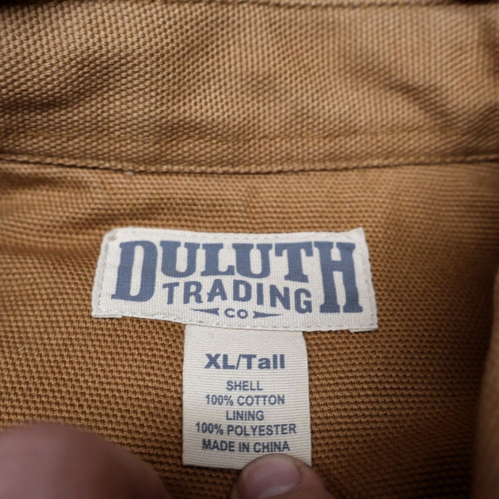 Duluth Trading Company Duluth Trading Co Shirt Mens XLT Brown Tall Hanger Bender Fire Hose Canvas Work Size US XL / EU 56 / 4 - 7 Thumbnail