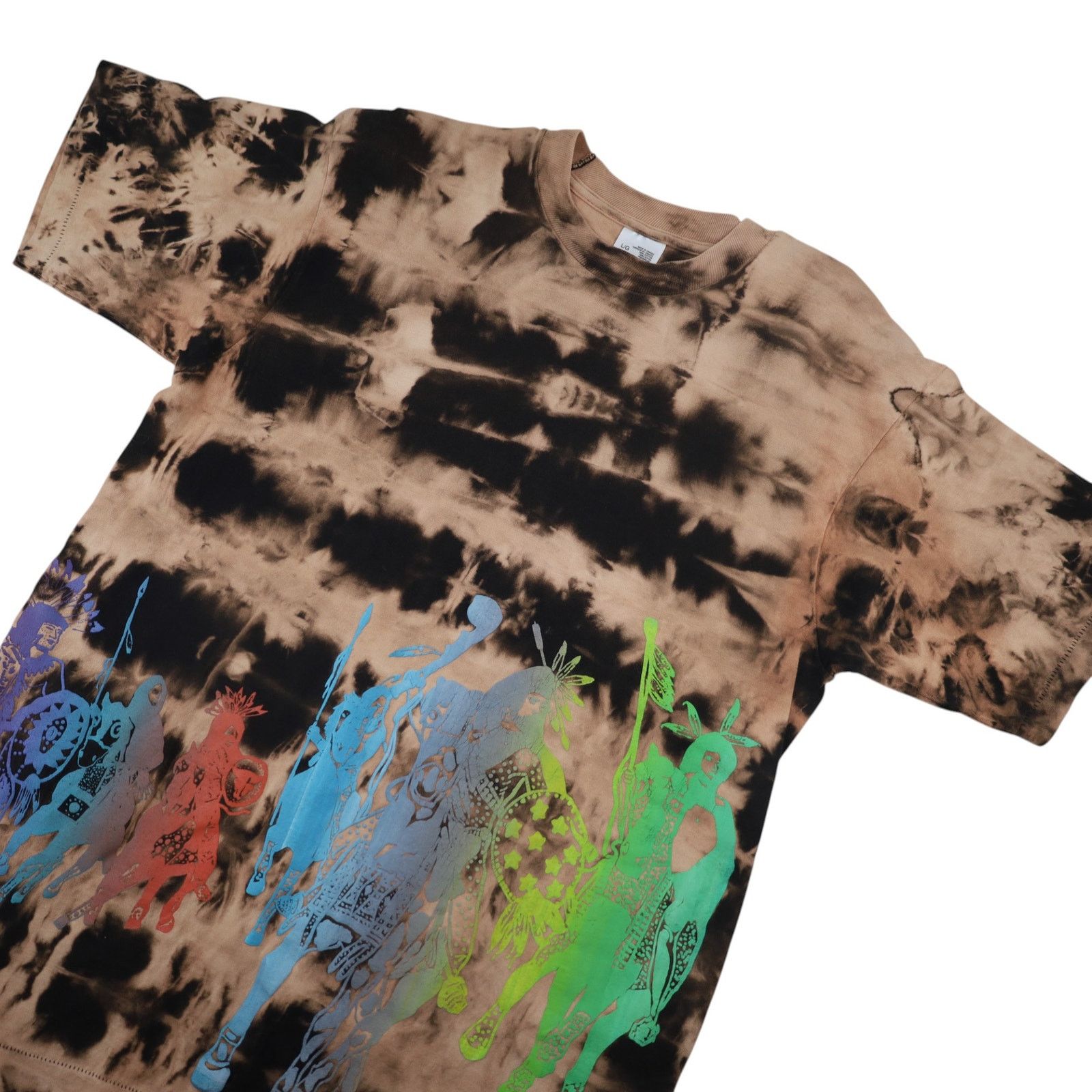 Fruit Of The Loom × Vintage Vintage 90s Native American Rainbow Graphic Tie Dye T Shirt Size US L / EU 52-54 / 3 - 2 Thumbnail