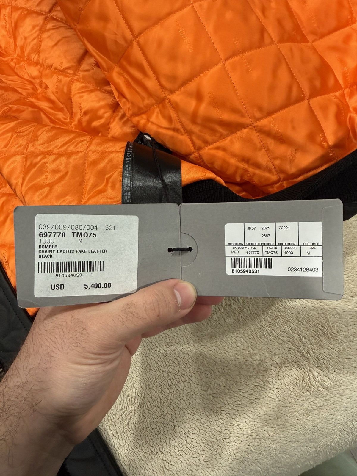 Balenciaga Balenciaga Oversized Grainy Cactus Leather Quilted Jacket Size US M / EU 48-50 / 2 - 12 Thumbnail