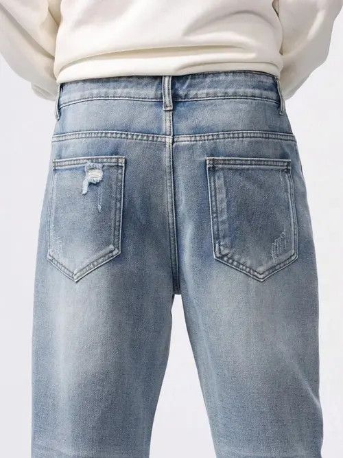 Jean Casual Vintage washed RETRO jeans denim Size US 34 / EU 50 - 2 Thumbnail