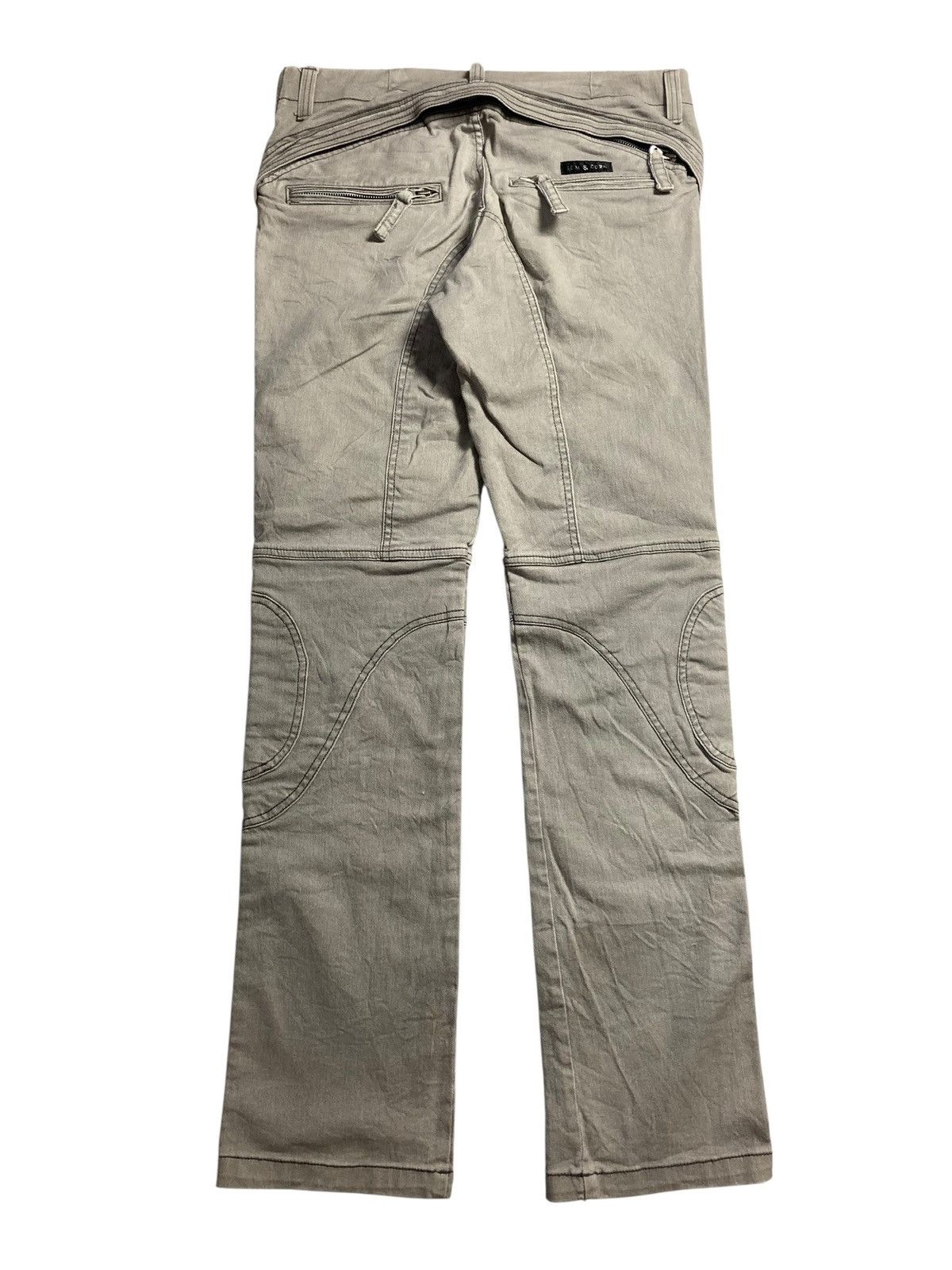 Japanese Brand ICM & CORN Bikers Pants Unique Multi Zipper Design Like Ppfm Size US 32 / EU 48 - 3 Thumbnail