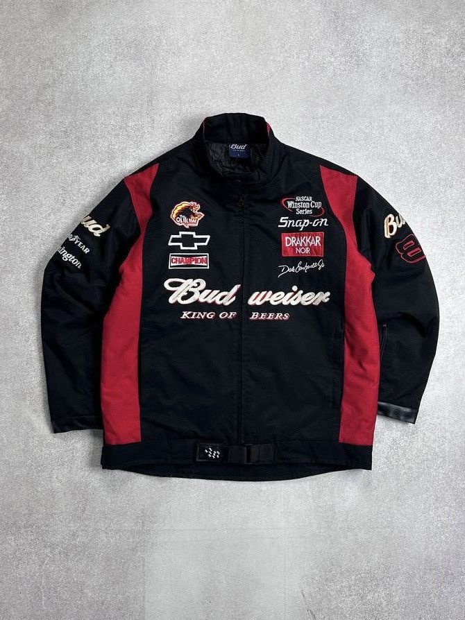 Vintage Vintage 90's Budweiser Boxy F-1 Nascar Racing Y2K Jacket L Size US L / EU 52-54 / 3 - 1 Thumbnail