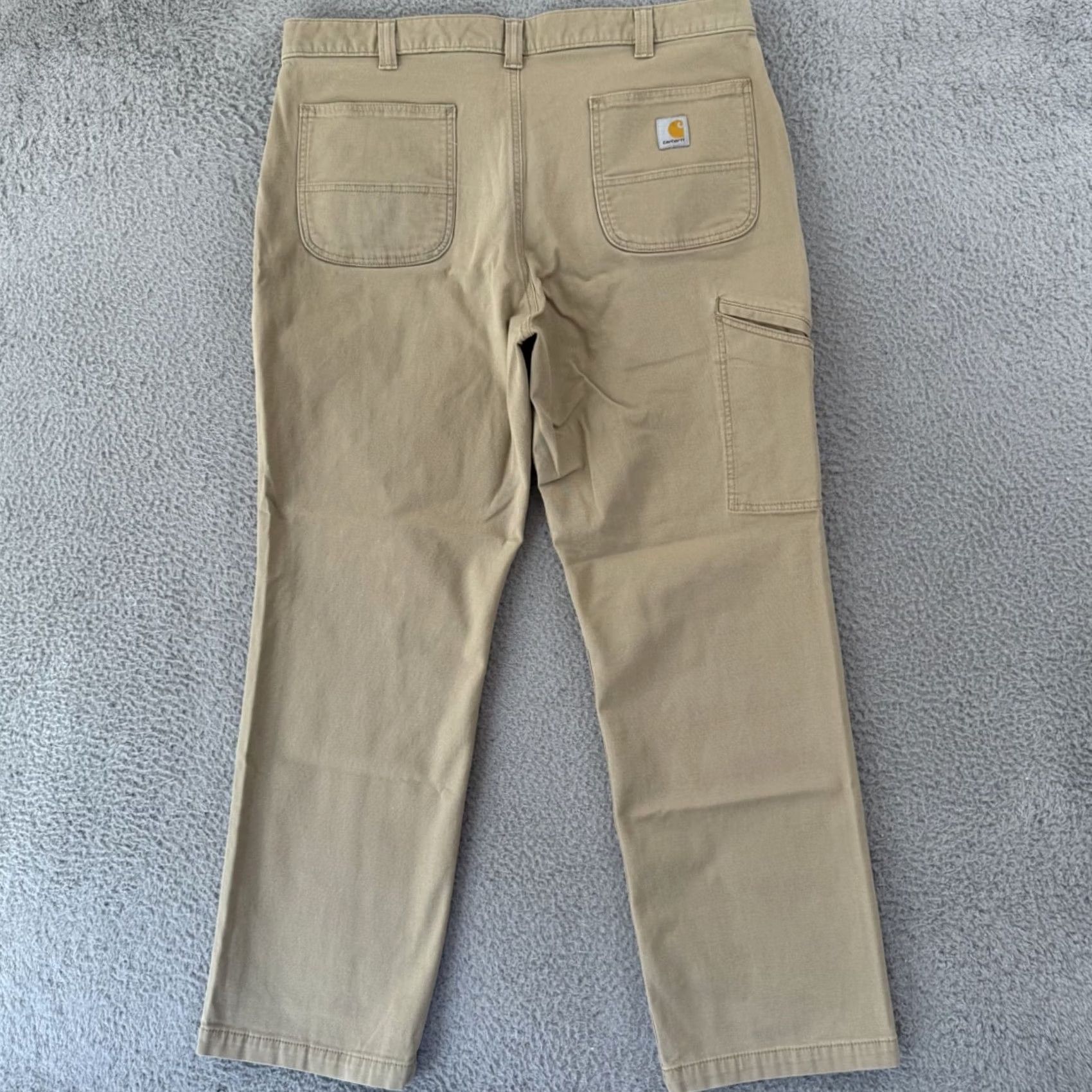 Carhartt Carhartt Pants Mens 40x32 Relaxed Fit Rugged Flex Canvas Carpenter Workwear Straight 5-Pocket Beige Outdoor Vintage: No Size US 40 / EU 56 - 7 Thumbnail