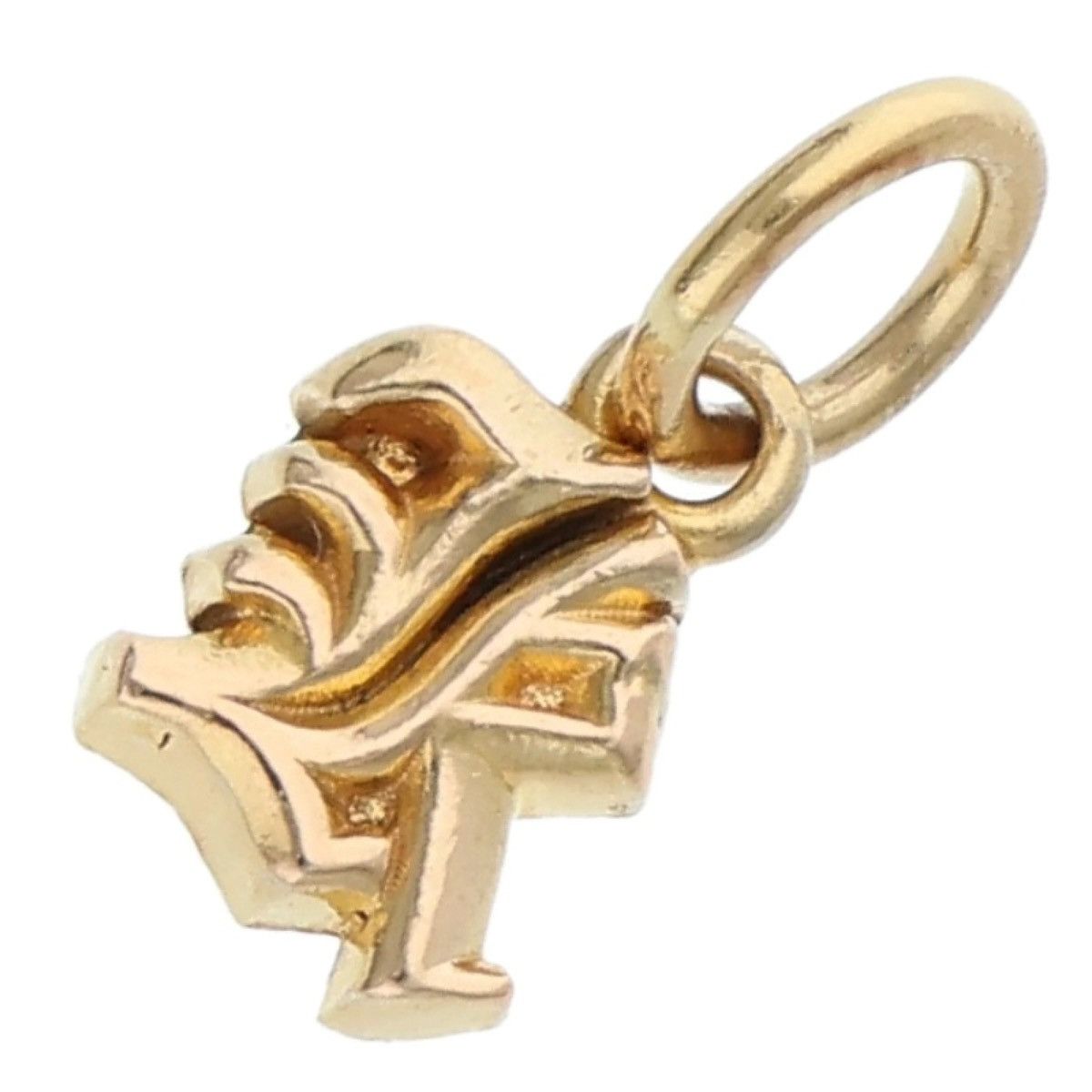 CHROME HEARTS 22K Gold Alphabet K Charm
