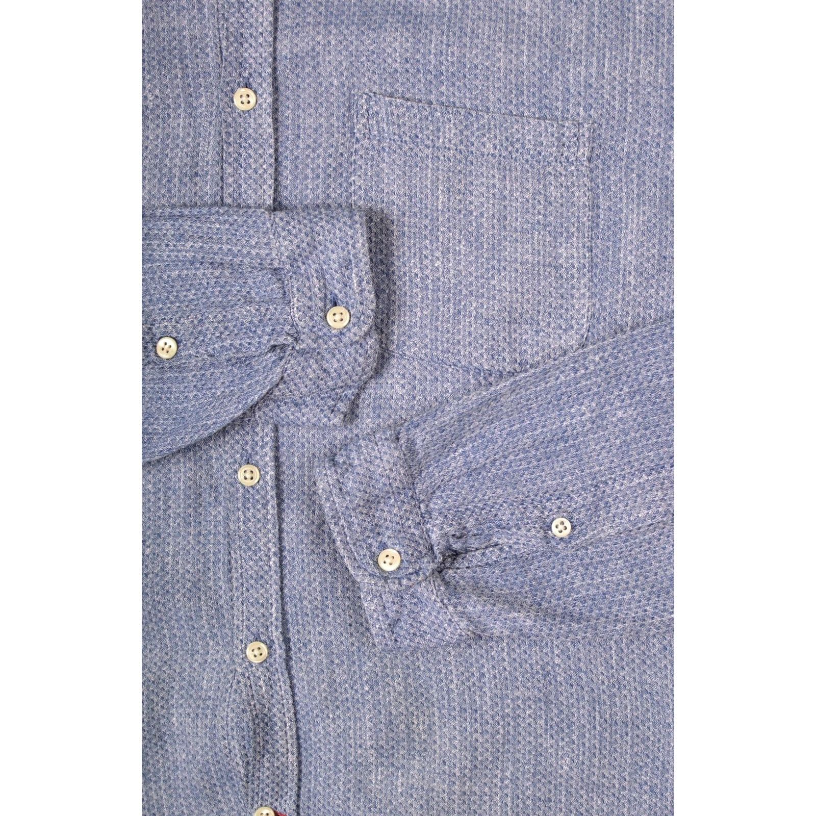 Oliver Spencer Oliver Spencer Blue Linen Long Sleeve Button-Up Shirt 16 Mens Size US L / EU 52-54 / 3 - 3 Thumbnail