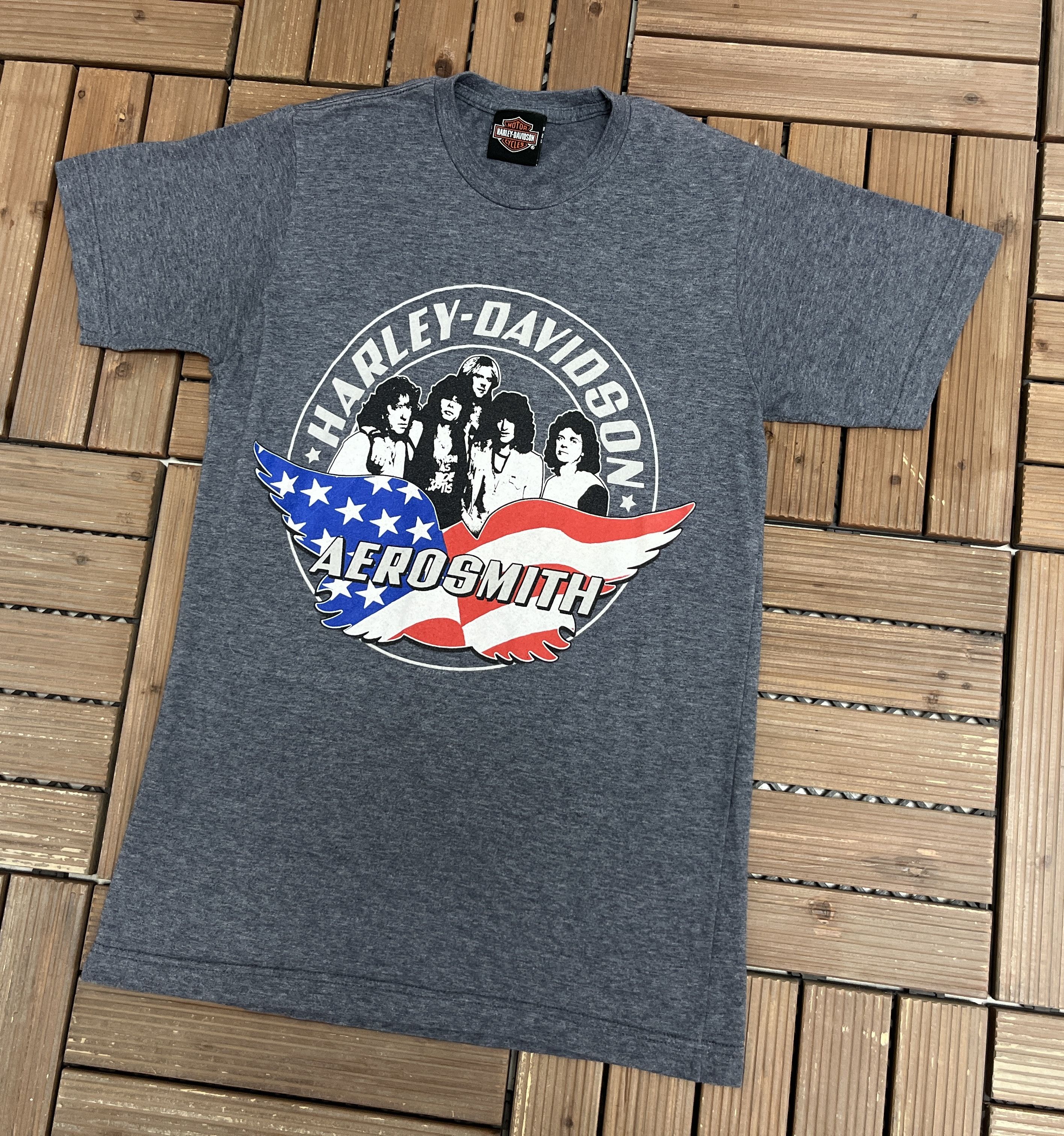 Vintage Harley Davidson Aerosmith Vintage Grey T-Shirt Tee Size US S / EU 44-46 / 1 - 3 Thumbnail