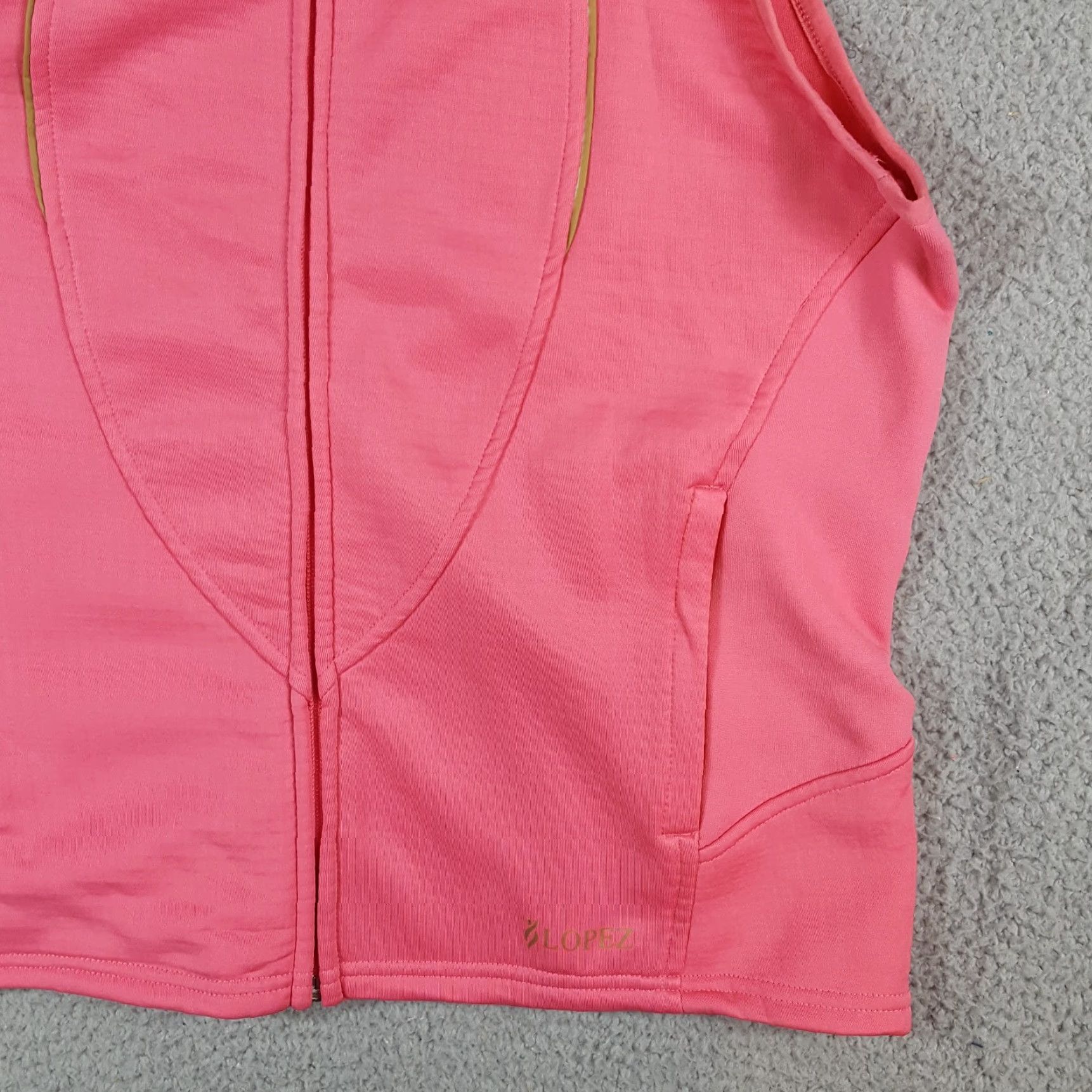 Pinko VINTAGE Lopez Fleece Lined Sleeveless Windbreaker Vest Women's M Pink Zip Up Golf Jacket Size M / US 6-8 / IT 42-44 - 3 Thumbnail