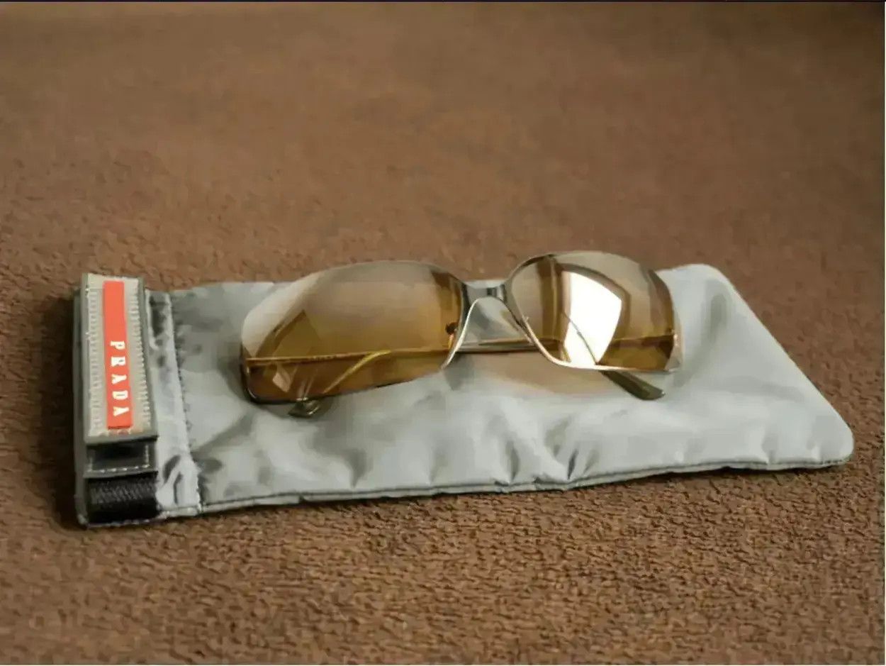 Prada PRADA Sunglasses Rimless Sport Metal Frame Shield Mask MA247 Size ONE SIZE - 2 Thumbnail