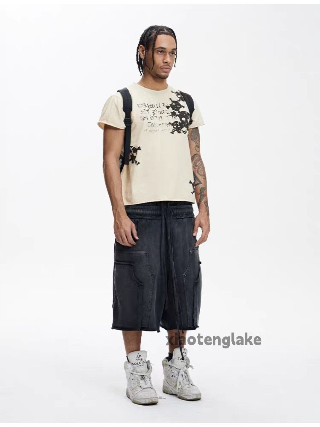 Designer × Japanese Brand × Vintage Unisex washed loose baggy faded ripped shorts Size US 36 / EU 52 - 6 Thumbnail