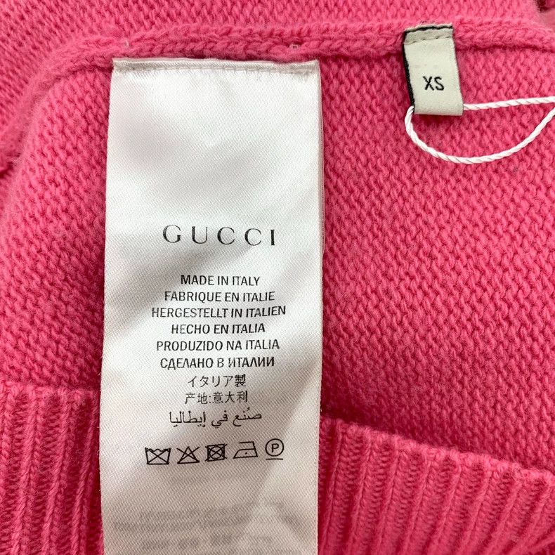 Gucci Gucci Pink logo inlaid wool round-neck long-sleeved knitte Size XS / US 0-2 / IT 36-38 - 7 Thumbnail