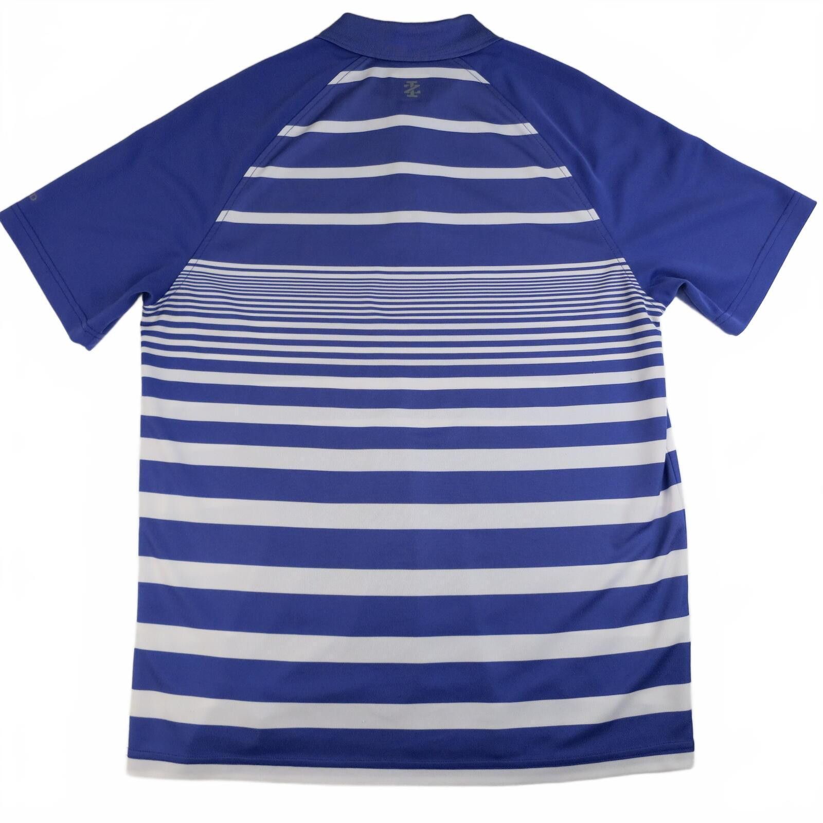 Izod IZOD Golf Men's Medium Purple and White Striped Polo Shirt Size US M / EU 48-50 / 2 - 5 Thumbnail